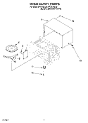 OVEN CAVITY PARTS Diagram and Parts List for MT4210SLB0  Whirlpool Microwave