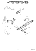 UPPER WASH AND RINSE PARTS Diagram and Parts List for KUDK03ITBT3  KitchenAid Dishwasher
