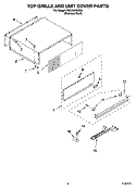 TOP GRILLE AND UNIT COVER PARTS Diagram and Parts List for KSSC42FMS00  KitchenAid Refrigerator