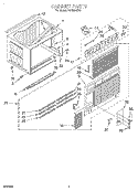 CABINET Diagram and Parts List for ACQ294XH0  Whirlpool Air Conditioner