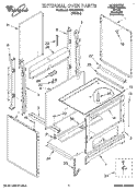 EXTERNAL OVEN, LIT/OPTIONAL Diagram and Parts List for RF0100XRN8  Whirlpool Range
