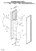 FREEZER DOOR PARTS Diagram and Parts List for KSRP22FTMS00  KitchenAid Refrigerator