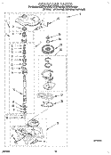 GEARCASE Diagram and Parts List for CAE2791AN0  Whirlpool Washer