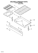 DRAWER & BROILER PARTS Diagram and Parts List for CGS365HQ8  Crosley Range