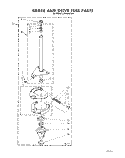 BRAKE AND DRIVE TUBE Diagram and Parts List for LA5900XSW1  Whirlpool Washer