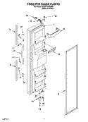 FREEZER DOOR Diagram and Parts List for 3XART745GW02  Whirlpool Refrigerator