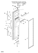FREEZER DOOR Diagram and Parts List for 4YED27DQFW02  Whirlpool Refrigerator