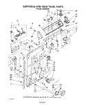 CONTROLS AND REAR PANEL Diagram and Parts List for LA5500XSW1  Whirlpool Washer