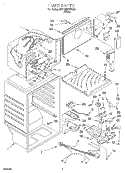LINER Diagram and Parts List for 3ET18NKXEW00  Whirlpool Refrigerator