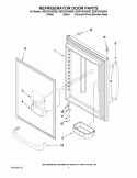 REFRIGERATOR DOOR PARTS Diagram and Parts List for GB2FHDXWD00  Whirlpool Refrigerator