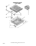 DISHRACK Diagram and Parts List for TUD2000W3  Whirlpool Dishwasher