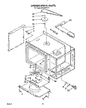 STIRRER DRIVE Diagram and Parts List for RM278BXV6  Whirlpool Microwave Oven Combo
