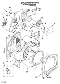 BULKHEAD PARTS, OPTIONAL PARTS (NOT INCLUDED) Diagram and Parts List for YWED6400SW0  Whirlpool Dryer