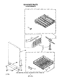 DISHRACK Diagram and Parts List for DU8350XT3  Whirlpool Dishwasher