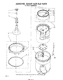 AGITATOR, BASKET AND TUB Diagram and Parts List for LA6000XPW3  Whirlpool Washer