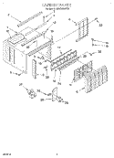 CABINET Diagram and Parts List for BHAC0500FS1  Whirlpool Air Conditioner