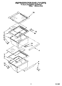 REFRIGERATOR SHELF PARTS Diagram and Parts List for ID5HHEXTQ00  Whirlpool Refrigerator