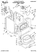 SECTION Diagram and Parts List for LER6848AN1  Whirlpool Dryer