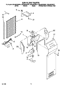 AIR FLOW PARTS Diagram and Parts List for KSRJ25CNBT01  KitchenAid Refrigerator