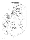 ICE MAKER, OPTIONAL Diagram and Parts List for CS22AFXKT01  Whirlpool Refrigerator