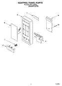 CONTROL PANEL Diagram and Parts List for MT1111SKQ0  Whirlpool Microwave