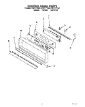 CONTROL PANEL, LIT/OPTIONAL Diagram and Parts List for KEBS177YWH2  KitchenAid Wall Oven