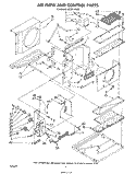 AIR FLOW AND CONTROL Diagram and Parts List for ACW144XS0  Whirlpool Air Conditioner