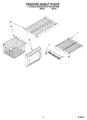 FREEZER SHELF PARTS Diagram and Parts List for KSSO48QMW00  KitchenAid Refrigerator