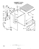 CABINET Diagram and Parts List for GSHF7801W0  Whirlpool Dishwasher