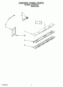 CONTROL PANEL PARTS Diagram and Parts List for KSSC48QTS03  KitchenAid Refrigerator