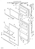 DOOR Diagram and Parts List for ET16JKYDN03  Whirlpool Refrigerator