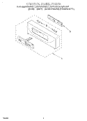 CONTROL PANEL, LITERATURE Diagram and Parts List for KEBS277DBS7  KitchenAid Wall Oven