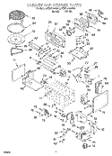 CABINET AND STIRRER Diagram and Parts List for KEMS308GBL0  KitchenAid Microwave Oven Combo