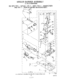 688639 BURNER Diagram and Parts List for LG5801XMW0  Whirlpool Dryer