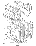 Part Location Diagram of 985074 Whirlpool Shelf Cantilever (For Platinum Model Only)