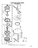 PUMP AND MOTOR Diagram and Parts List for WU6850V2  Roper Dishwasher