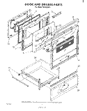 DOOR AND DRAWER Diagram and Parts List for RJE363PP1  Whirlpool Range