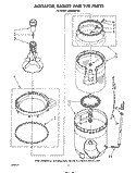 AGITATOR, BASKET AND TUB Diagram and Parts List for LA6400XPW4  Whirlpool Washer