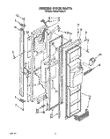 FREEZER DOOR Diagram and Parts List for KSRB27QXBL01  KitchenAid Refrigerator