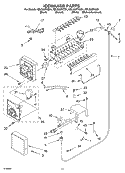 ICE MAKER, OPTIONAL Diagram and Parts List for KBLS36FKW01  KitchenAid Refrigerator