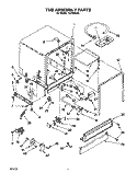 TUB ASSEMBLY, LIT/OPTIONAL Diagram and Parts List for TUD2000W6  Whirlpool Dishwasher
