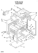 OVEN Diagram and Parts List for SF310PEAQ0  Whirlpool Range