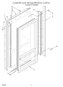 CABINET AND BREAKER TRIM Diagram and Parts List for KBLC36MHS01  KitchenAid Refrigerator