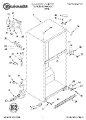 CABINET Diagram and Parts List for 3XKVN490F00  Whirlpool Refrigerator