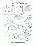 UNIT PARTS Diagram and Parts List for KSRT25FWBL00  KitchenAid Refrigerator