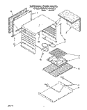 INTERNAL OVEN Diagram and Parts List for FEP210VL3  Roper Range
