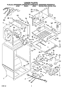 LINER Diagram and Parts List for GR9SHKXKT02  Whirlpool Refrigerator