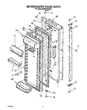 REFRIGERATOR DOOR Diagram and Parts List for KSRB25QABL01  KitchenAid Refrigerator