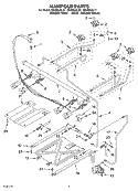 MANIFOLD PARTS Diagram and Parts List for GS460LELT1  Whirlpool Range