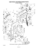 CONTROLS AND REAR PANEL Diagram and Parts List for GLA5580XSW1  Whirlpool Washer
